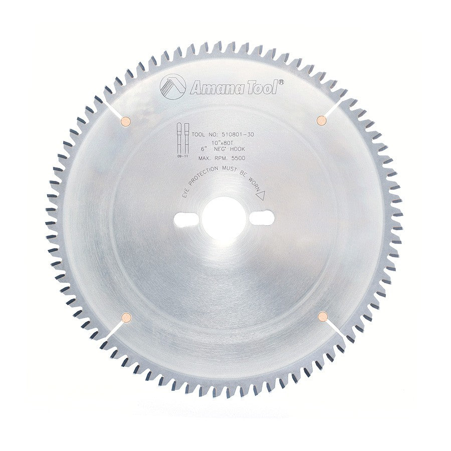 Amana Tool 10 in /80T Non-Ferrous TCG 30mm 510801-30