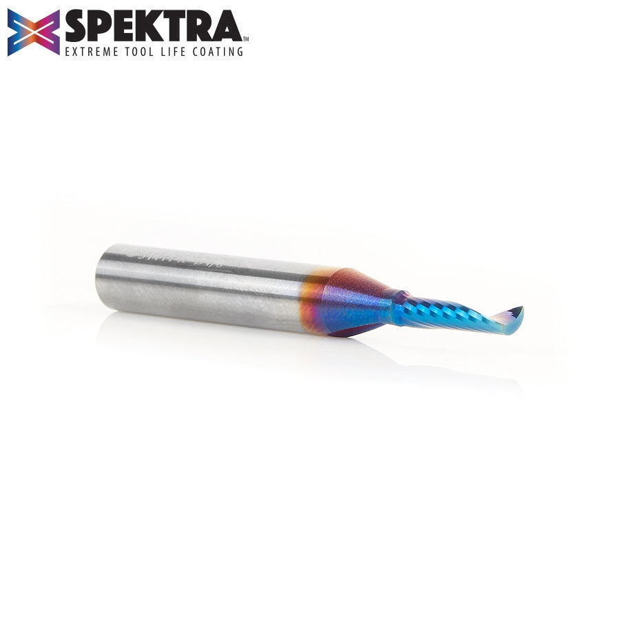 Amana Tool 1/8 in D x 1/4 in Shank Up-Cut Plastic, Spektra 51411-K