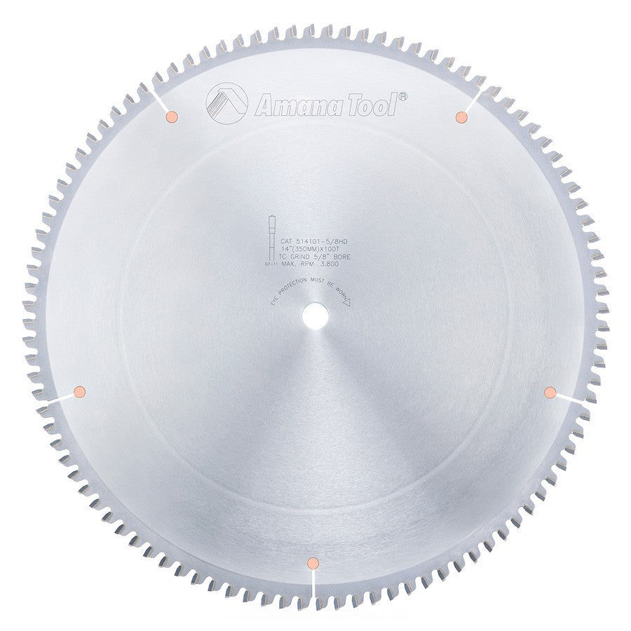 Amana Tool 14 in /100T Non-Ferrous TCG Grind 514101-5/8HD