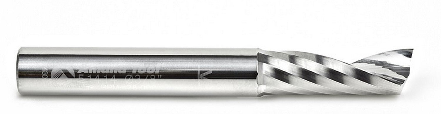 Amana Tool 3/8 in D x 3/8 in Shank Spiral O Plastic 51414