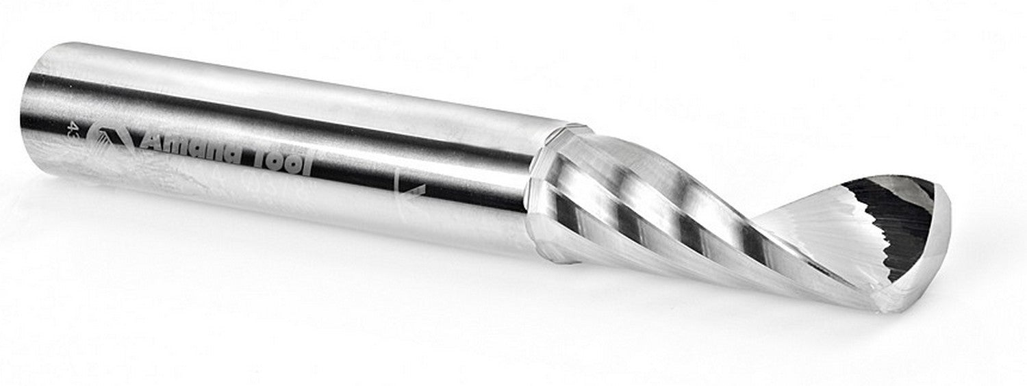 Amana Tool 3/8 in D x 3/8 in Shank Spiral O Plastic 51414