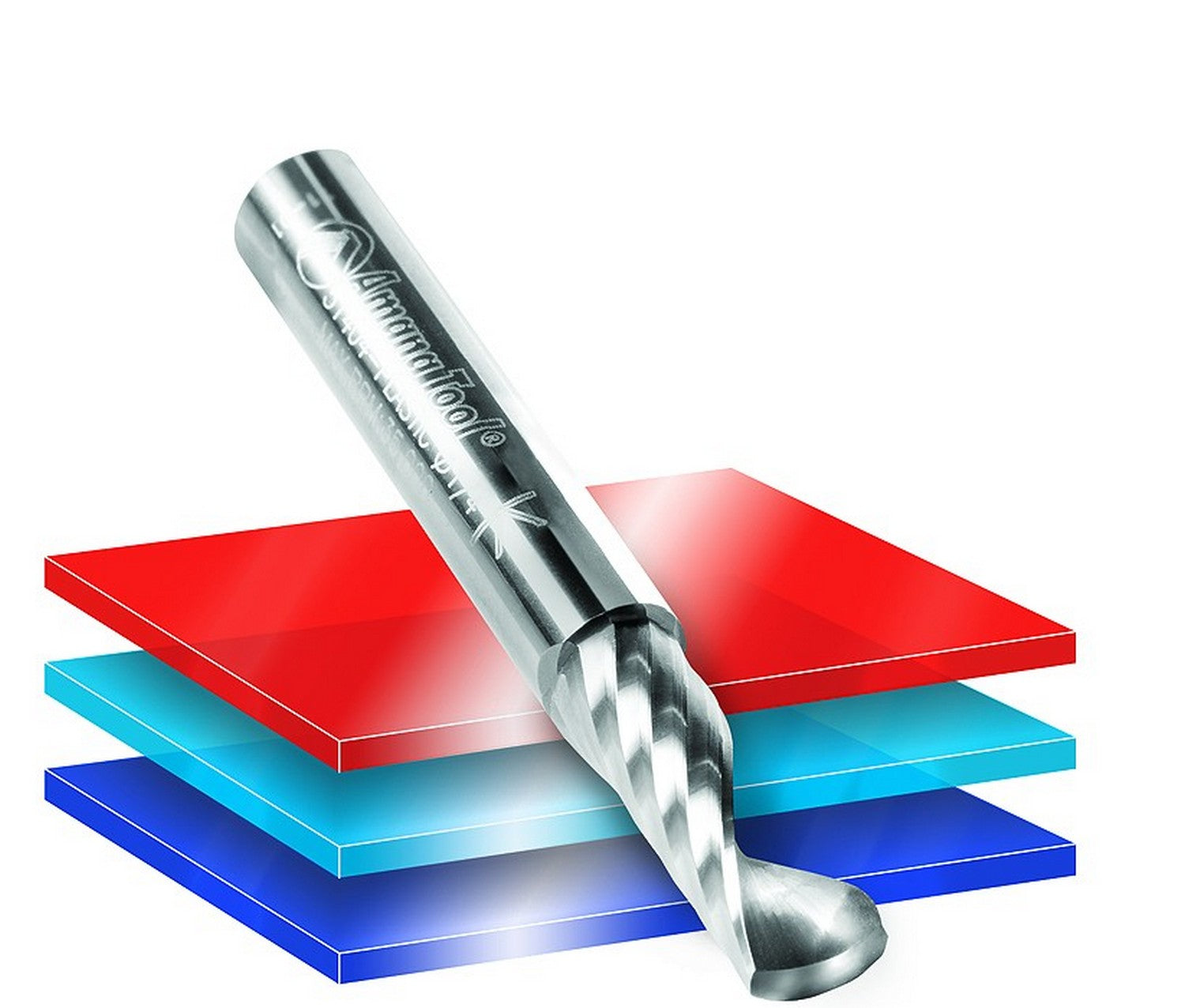 Amana Tool 1/4 in D x 1/4 in Shank Spiral O Plastic 51409