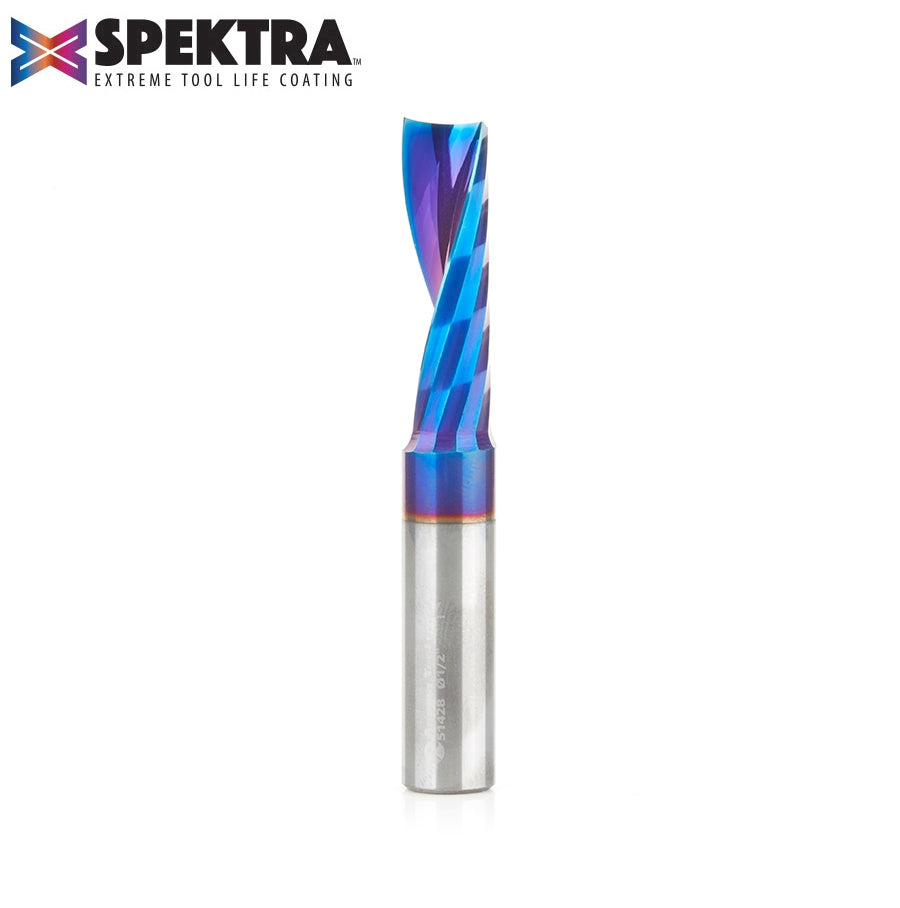 Amana Tool 1/2 in D x 1/2 in Shank Up-Cut Plastic, Spektra 51428-K