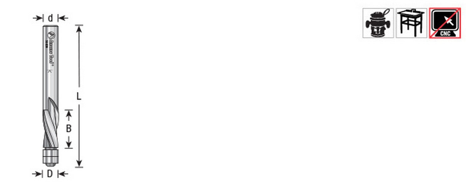 Amana Tool Metal Laminate Flush Trim 1/4 in 51430