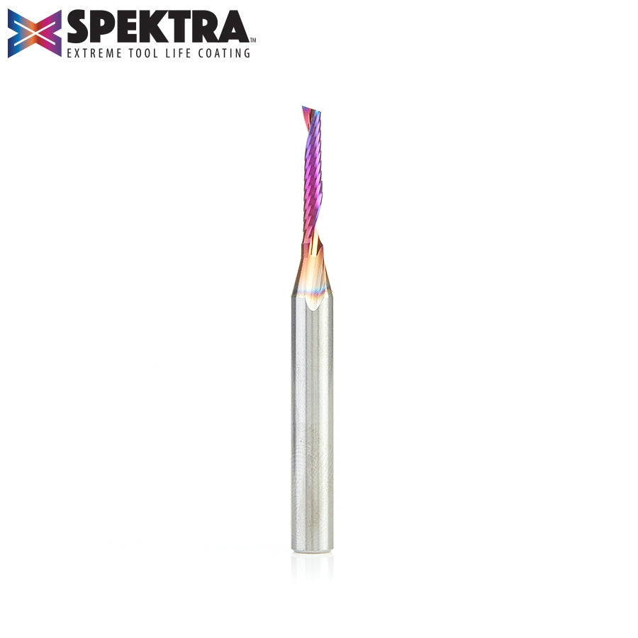 Amana Tool 1/8 in D x 1/4 in Shank Up-Cut Plastic, Spektra 51446-K