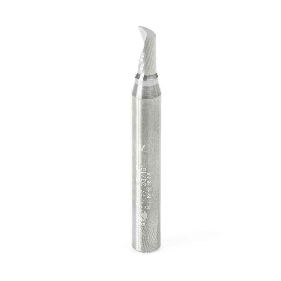 Amana Tool 3/16D x 1/4 in Shank Spiral O Aluminum 51477