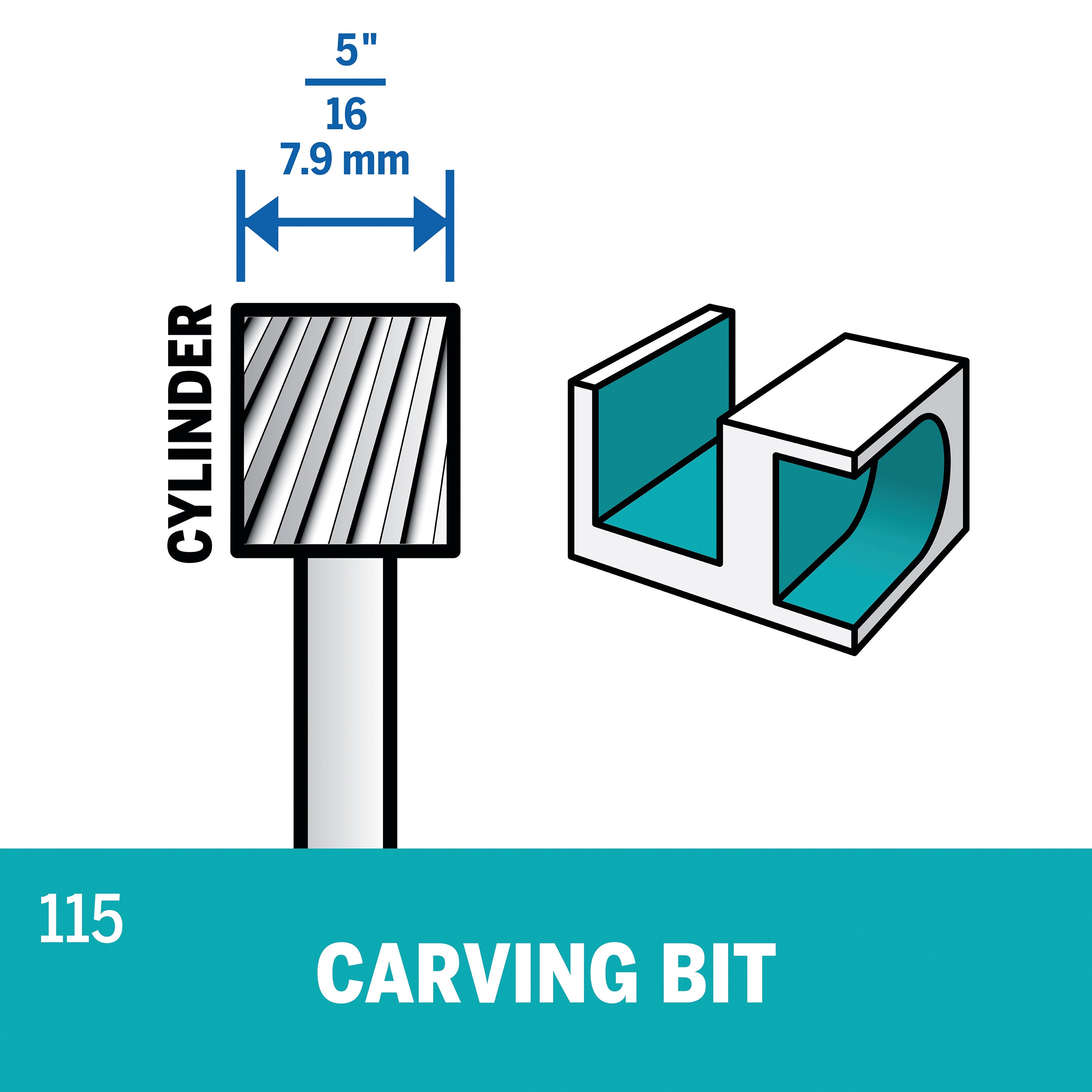 Dremel 5/16 in. Carving Bit 115