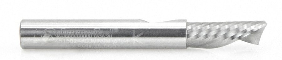 Amana Tool 1/4 in D x 1/4 in Shank Spiral O Aluminum 51502
