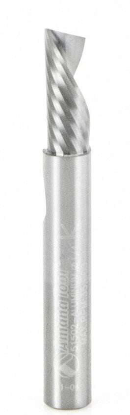 Amana Tool 1/4 in D x 1/4 in Shank Spiral O Aluminum 51502