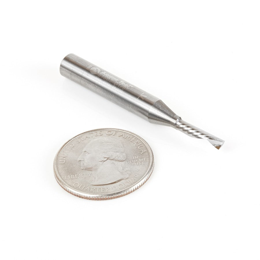 Amana Tool 1/8 in D x 1/4 in Shank Spiral O Aluminum 51503