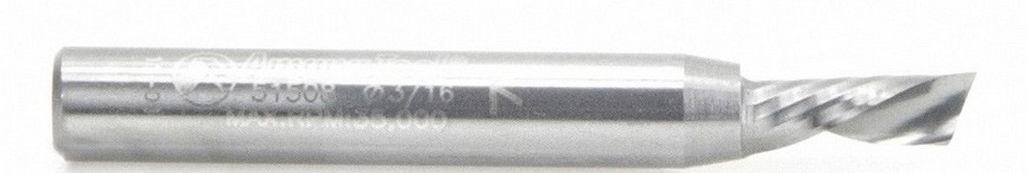 Amana Tool 3/16 in D x 1/4 in Shank Spiral O Aluminum 51508