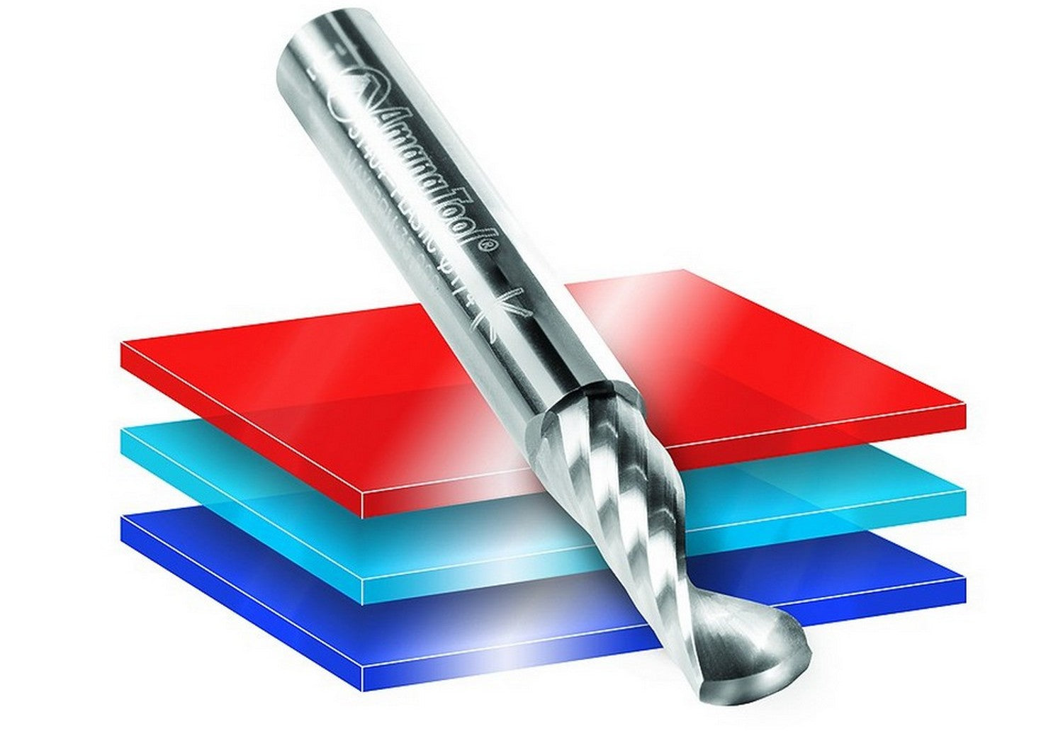 Amana Tool 1/8 in D x 1/8 in Shank Spiral O Plastic 51510
