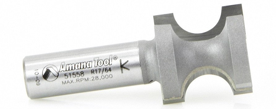Amana Tool Bull Nose 3/8 in Rad. 1/2 in Shank 51560