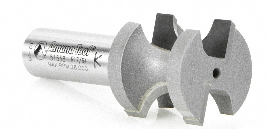 Amana Tool Bull Nose 3/8 in Rad. 1/2 in Shank 51560