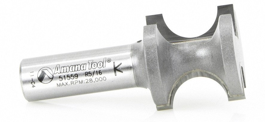 Amana Tool Bull Nose 5/16 in Rad. 1/2 in Shank 51559