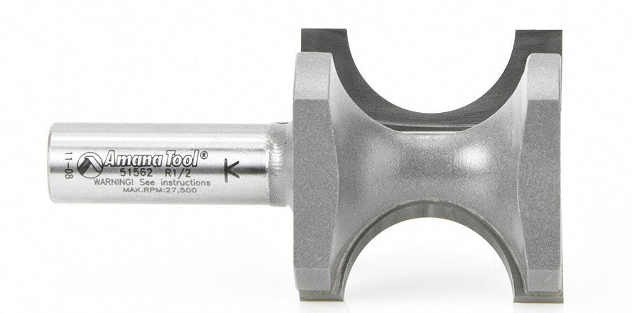 Amana Tool Bull Nose 1/2 in Rad. 1/2 in Shank 51562