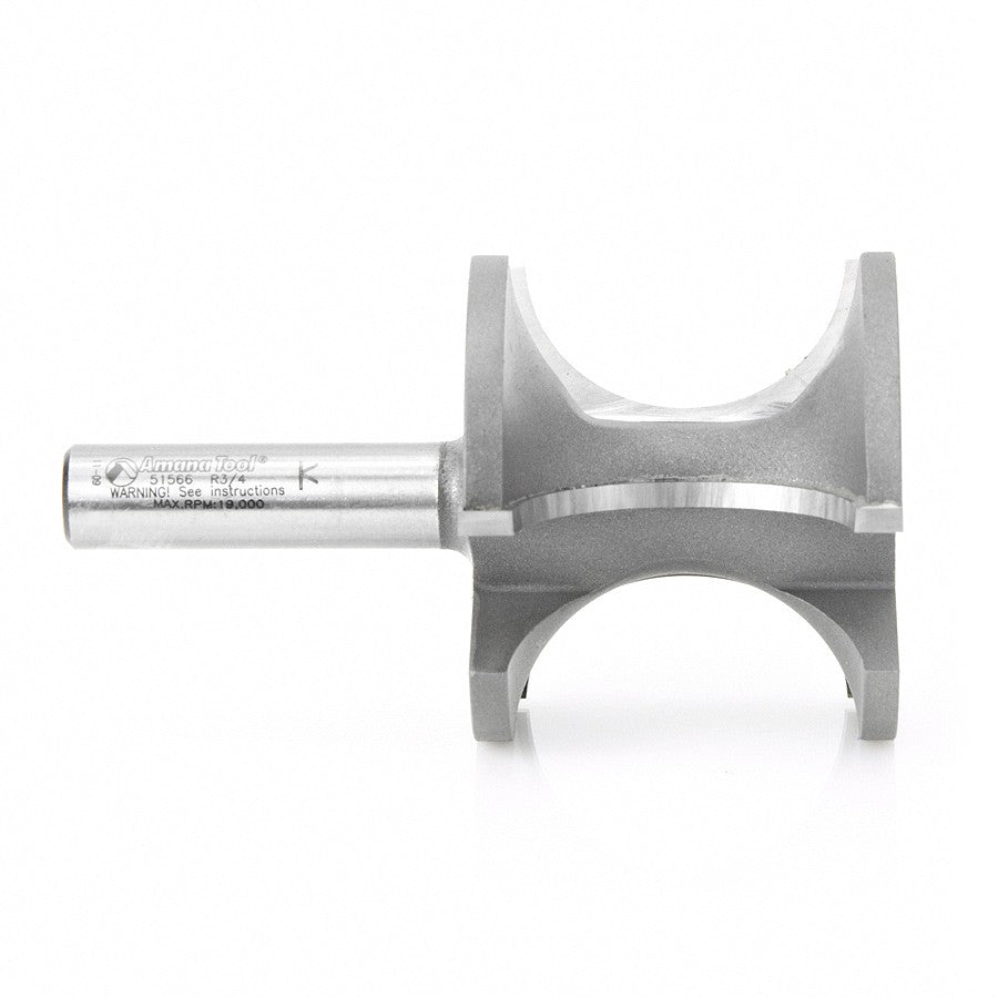 Amana Tool Bull Nose 3/4 in Rad. 1/2 in Shank 51566