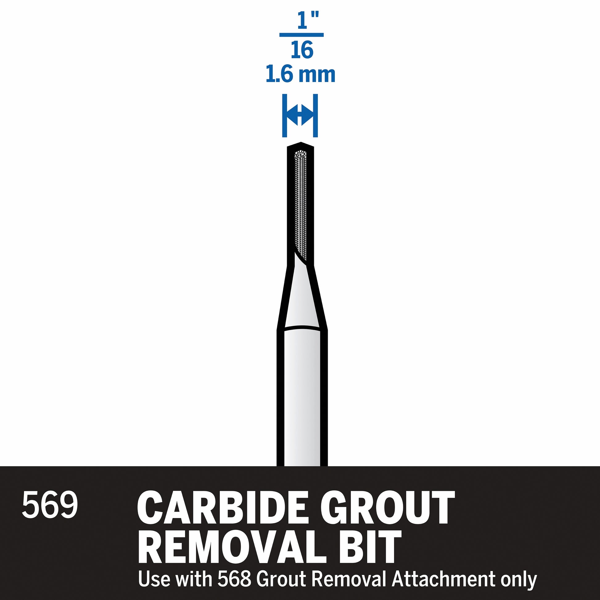 Dremel 1/16 in. Grout Removal Bit 569