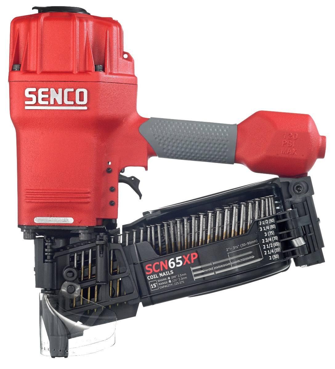 Senco 3-1/2in Coil Nailer, SCN65XP FRH Toe Nail 540104N