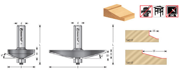 Amana Tool Provincial Panel Bit 1/2 in Shank 54117