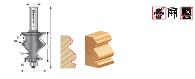 Amana Tool Classical Moulding 1/2 in Shank 54222