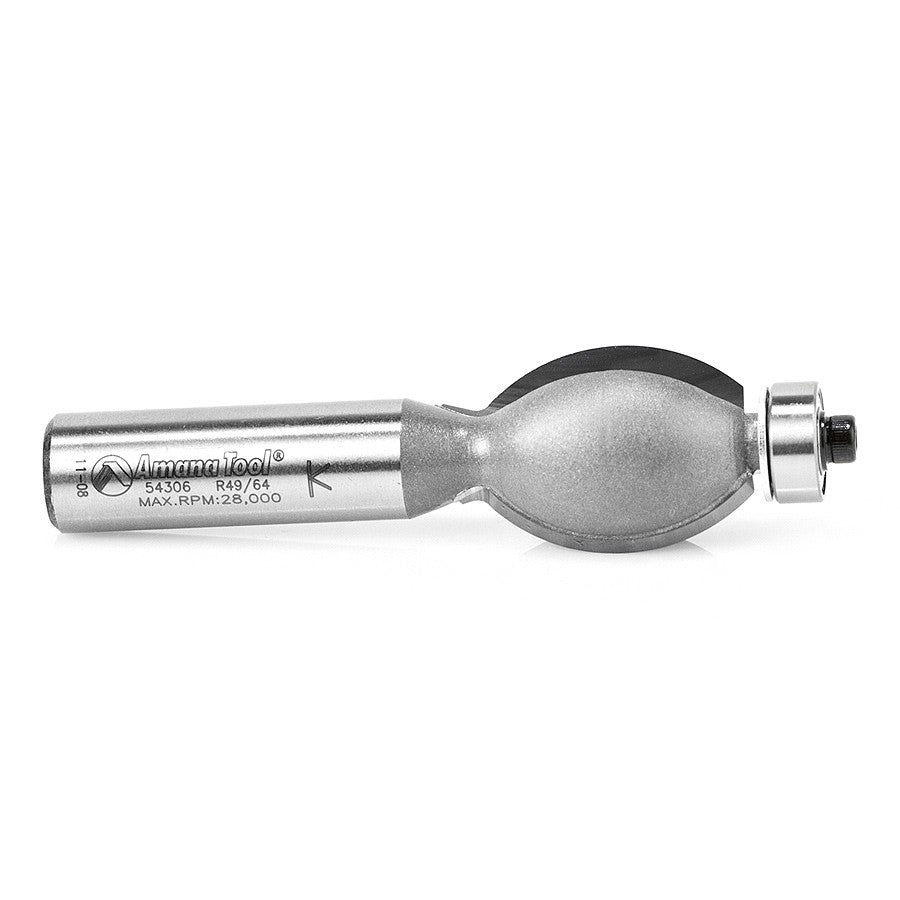 Amana Tool Flute Bit 1-1/4 in Rad. 1/2 in Shank 54308