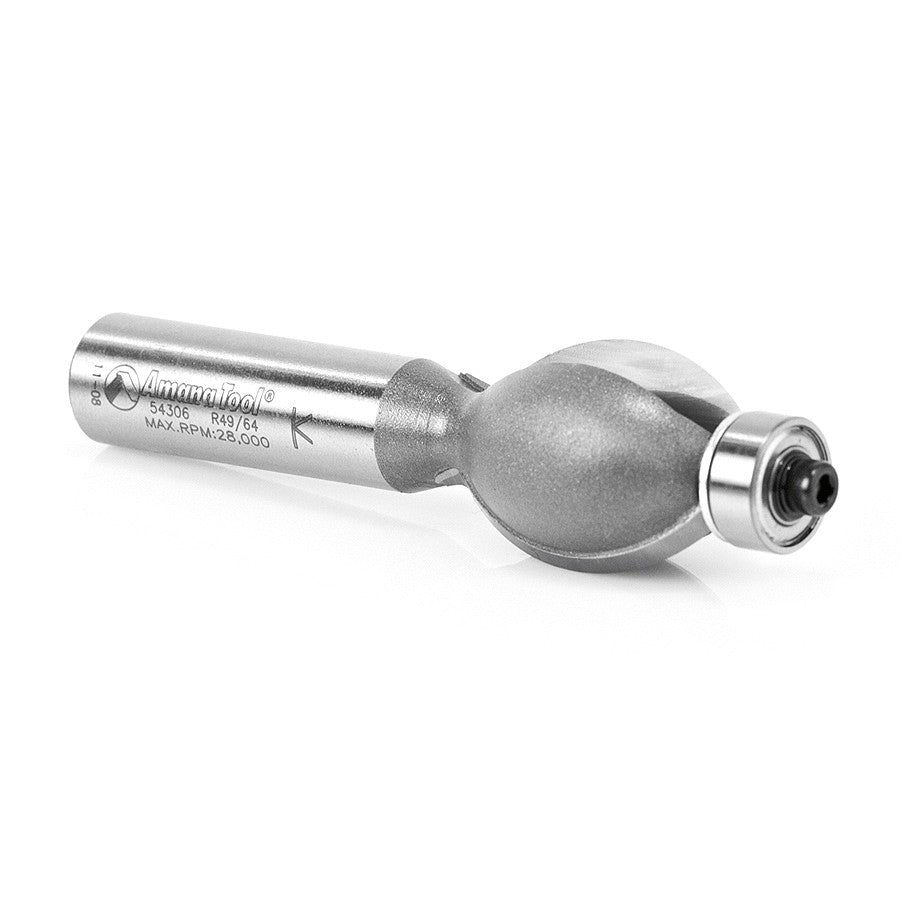 Amana Tool Flute Bit 1-1/4 in Rad. 1/2 in Shank 54308