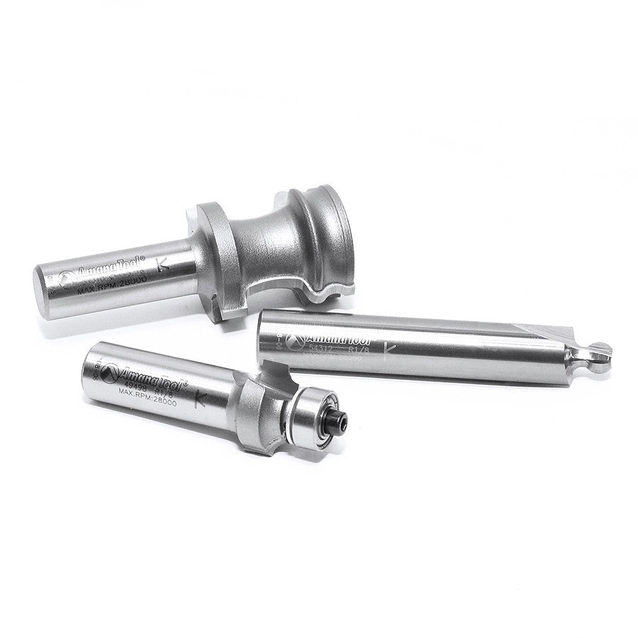 Amana Tool Tambour 3 pc Bit Set 1/2 in Shank 54314