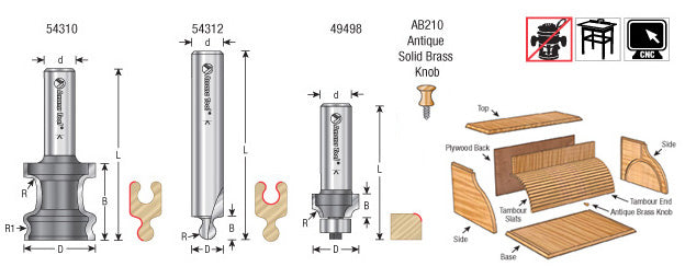 Amana Tool Tambour Bit # 1 54310