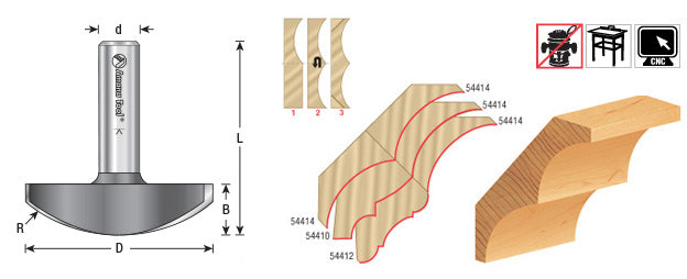 Amana Tool Crown Moulding Bit 54414
