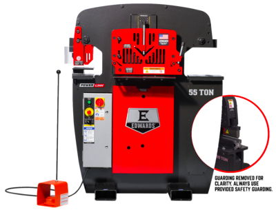 Edwards Ironworkers 55 Ton Ironworker, 3 Phase, 208 Volt, 10" Brake 55203022