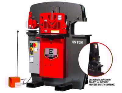 Edwards Ironworkers 55 Ton Ironworker, 3 Phase, 208 Volt, 10" Brake 55203022