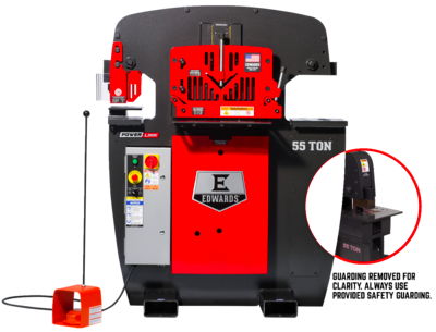 Edwards Ironworkers 55 Ton Ironworker, 1 Phase, 230 Volt, Coper Notcher 55231012
