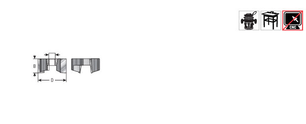 Amana Tool 3/4 in +.015 Reverse Helix Cutter 55248