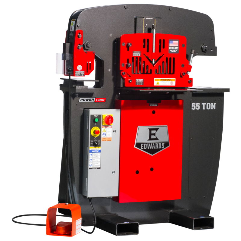 Edwards Ironworkers 55 Ton Ironworker, 1 Phase, 208 Volt IW55-1P208