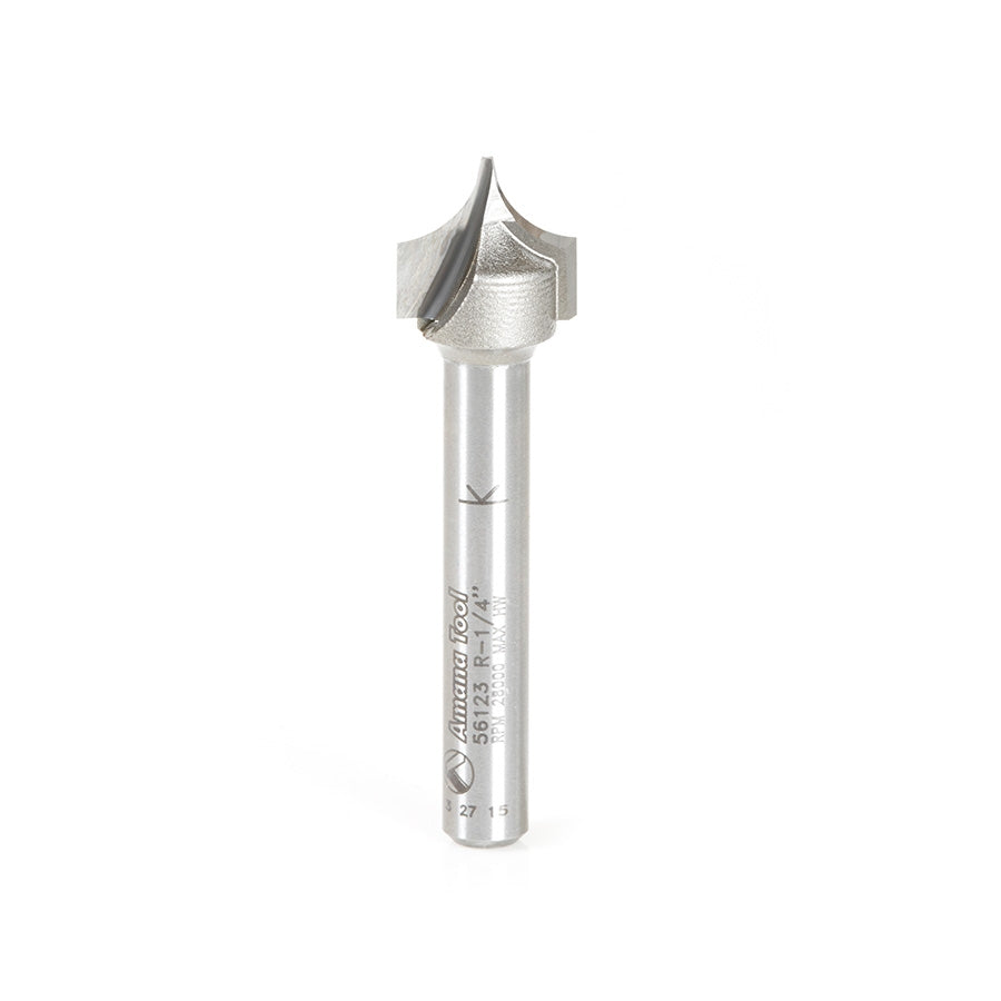 Amana Tool Point/Roundover 1/4 in Rx1/4 in Shank 56123