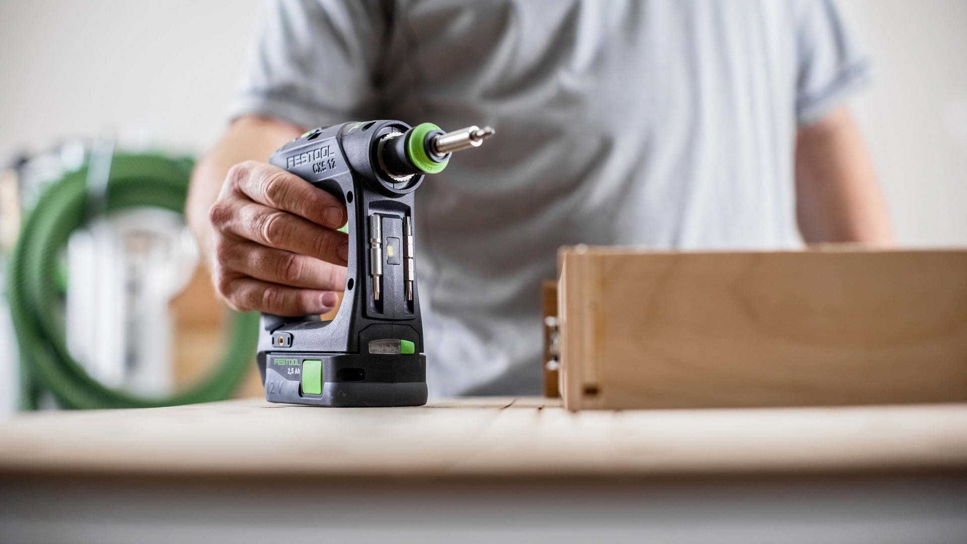 Festool Cordless Drill CXS 12 Set w/ 2.5Ah Battery Kit and Accessories 576869