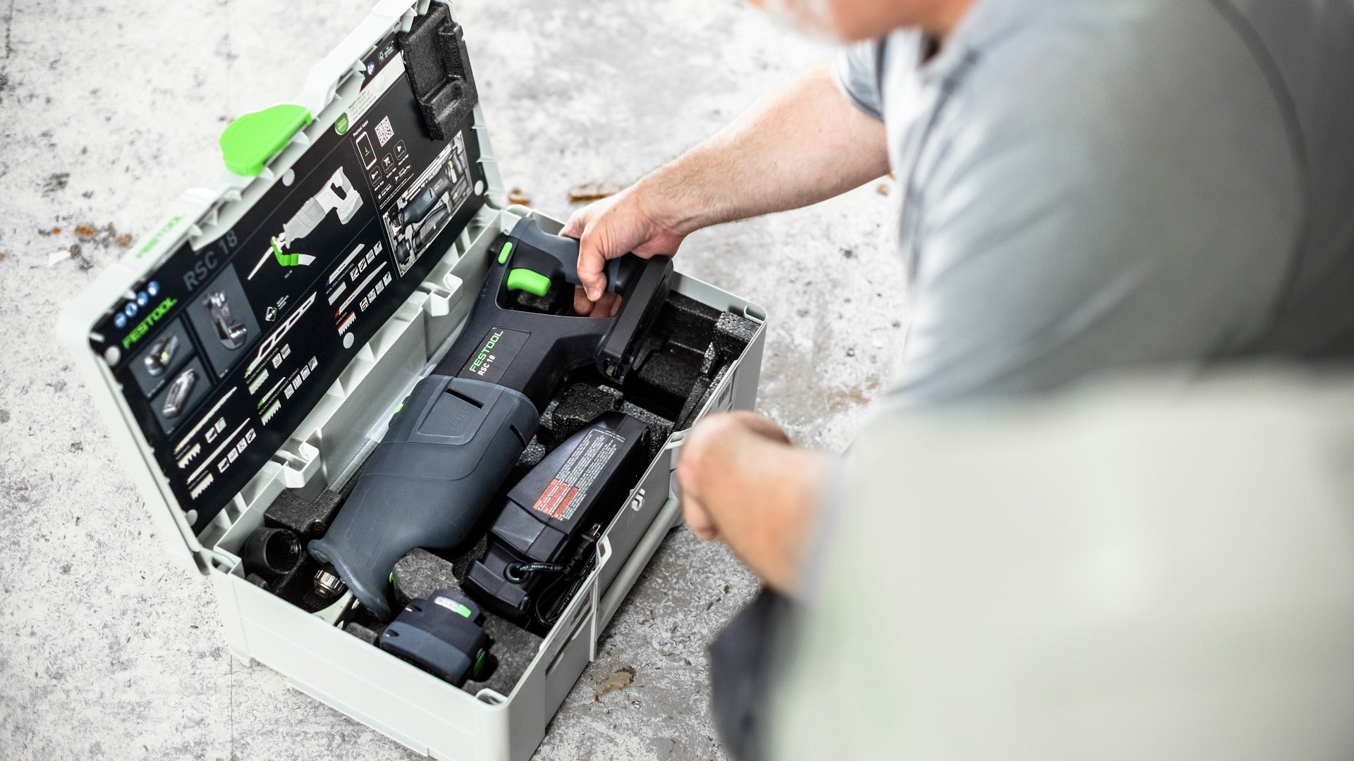 Festool Cordless Reciprocating Saw RSC 18 EB-Plus w/ 5.0Ah Battery Kit 576951
