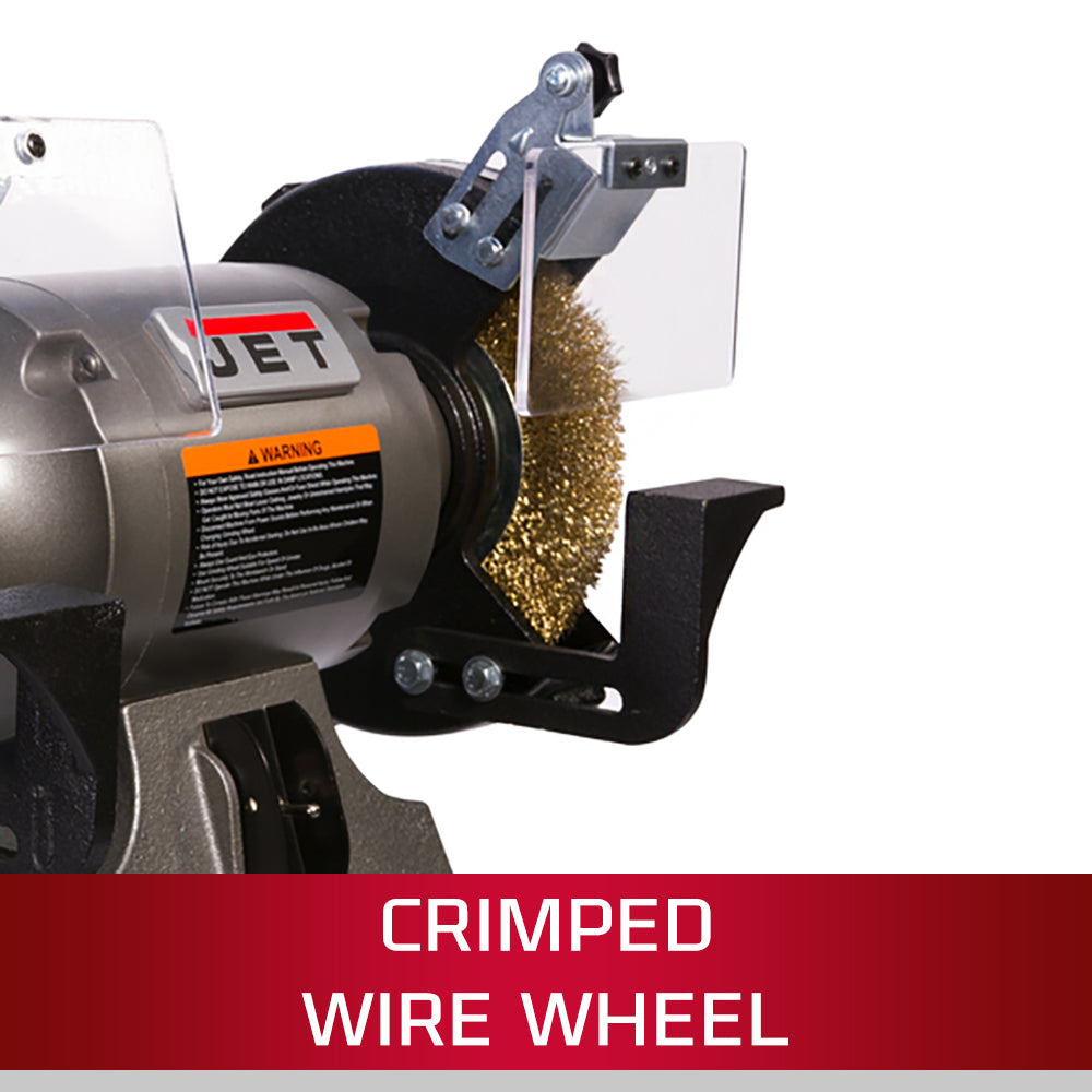 Jet JBG-8W, 8 in. Shop Bench Grinder with Wire Wheel 577128