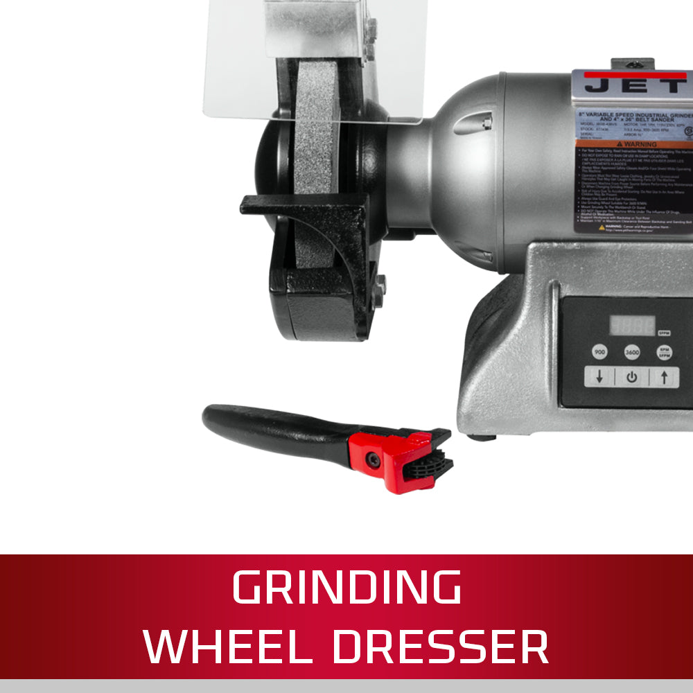 Jet IBGB-436VS Combination 8 in. Variable Grinder with 4 in. x 36 in. Belt Sander 577436