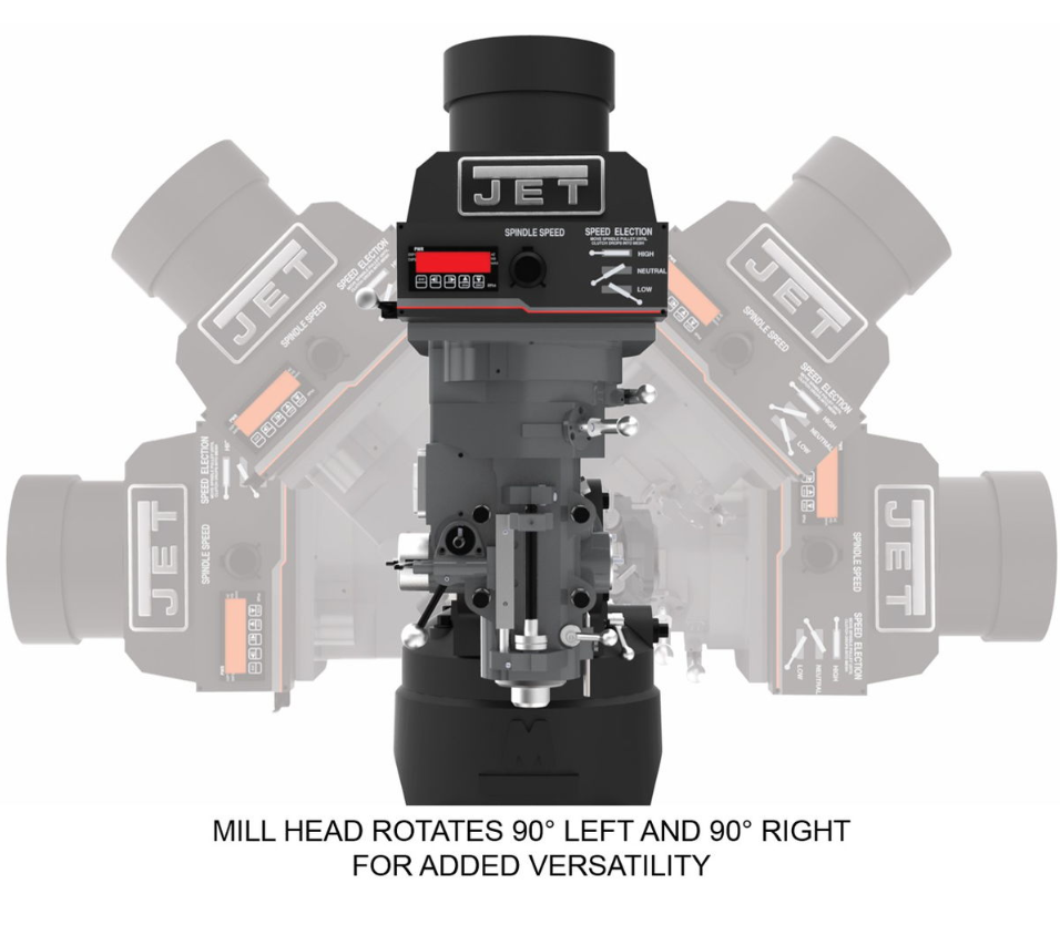 Jet ETM-949, Elite 9x49 Variable Speed Mill 894010