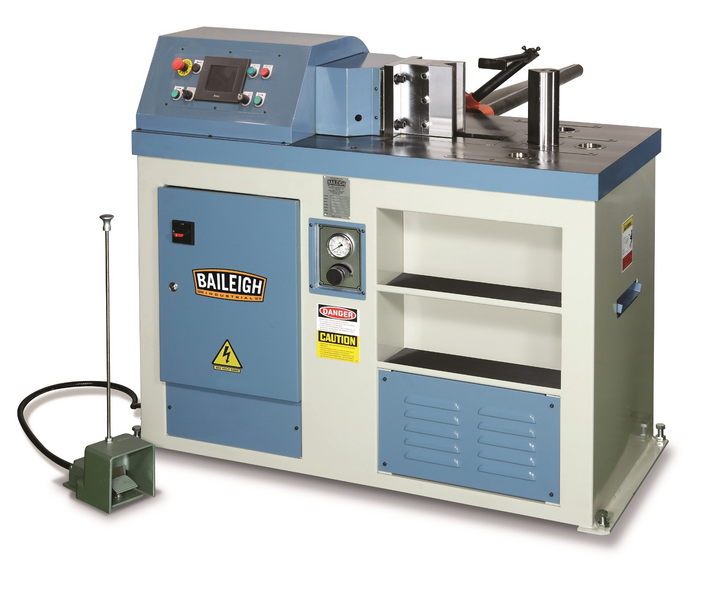 Baileigh HPB-45NC 45-ton NC horizontal press brake with control panel and blue gray housing.
