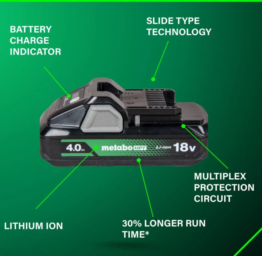 Metabo 18V 4.0Ah Battery w/ Fuel Indicator 382332M