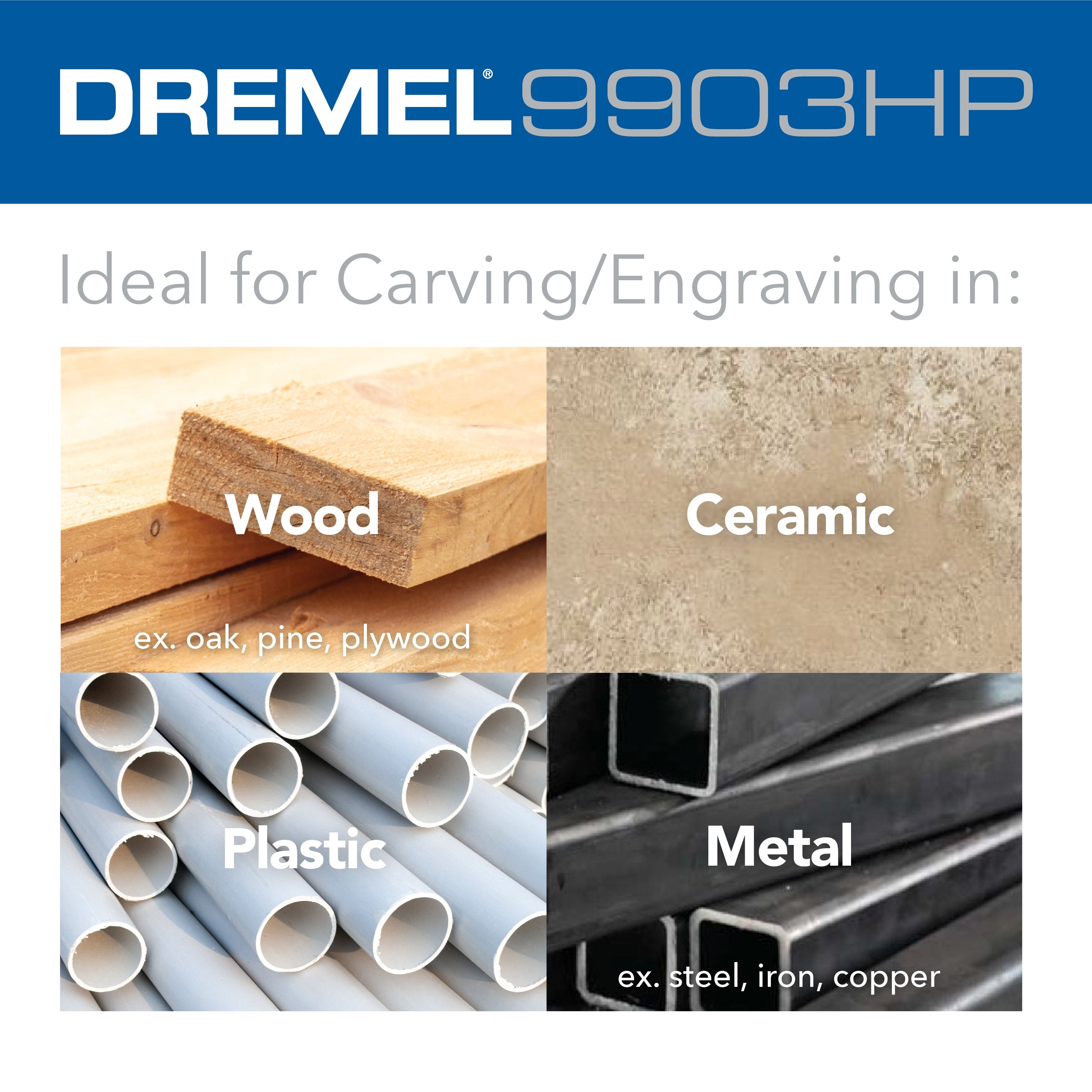 Dremel 1/8 in. Max Life High Performance Tungsten Carbide Carving Bit 9903HP