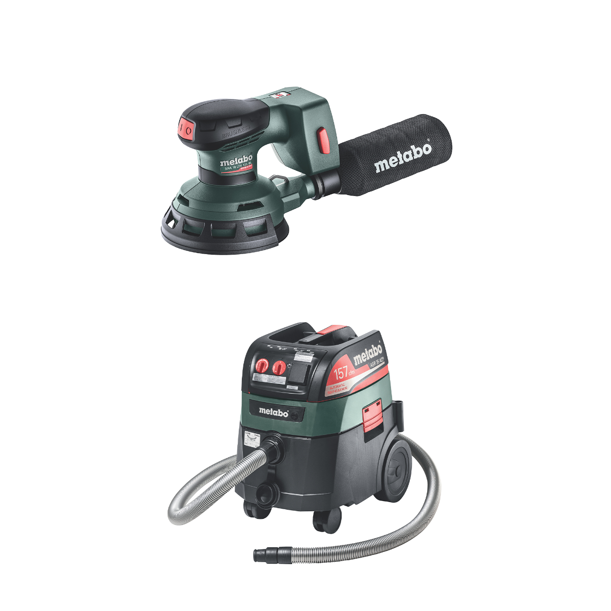 Metabo 18V 5" Brushless Random Orbit Sander and 9gal HEPA Vacuum 600146840602057800K