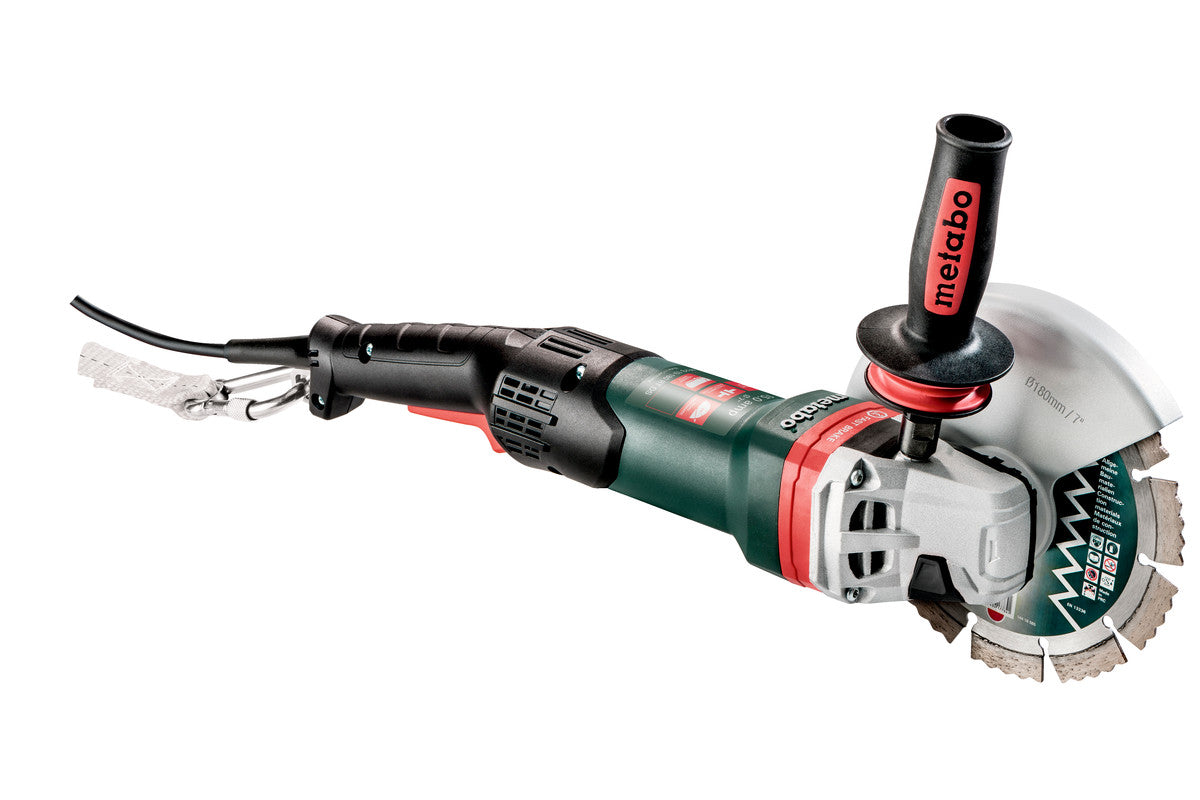 Metabo 7" Angle Grinder w/ Brake, Non-Lock Paddle, Electronics, Rat Tail, Drop Secure 601096420