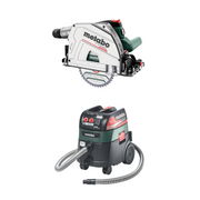 Metabo 18V 6-1/2" Brushless Plunge Cut Circular Saw and 9gal HEPA Vacuum Combo 601866840602057800K