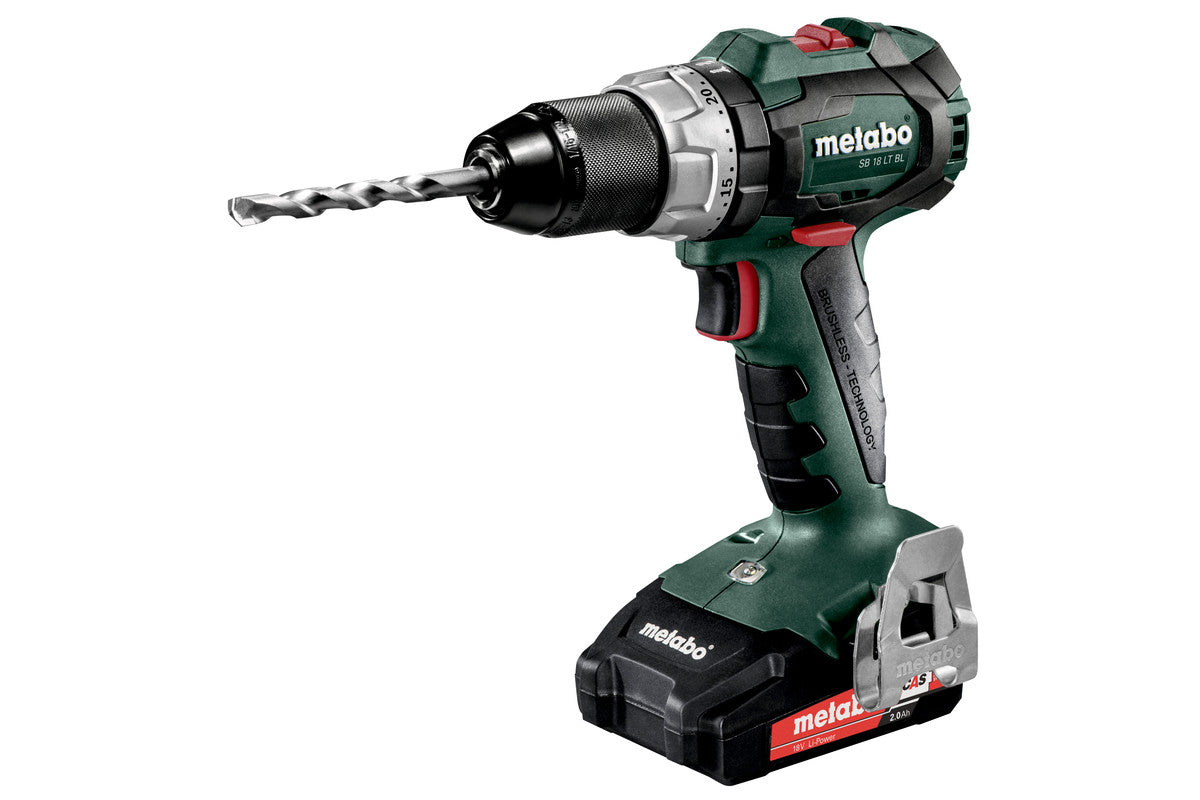 Metabo 18V Brushless Hammer Drill/Driver Kit w/ 2x Batteries, Charger & metaBOX 602316520