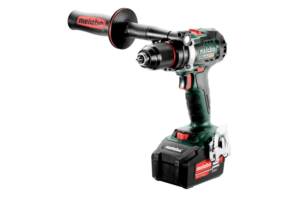 Metabo 18V Brushless Drill/Driver Kit, with 2x 5.2Ah Batteries & metaBOX, BS 18 LTX BL I 602358520
