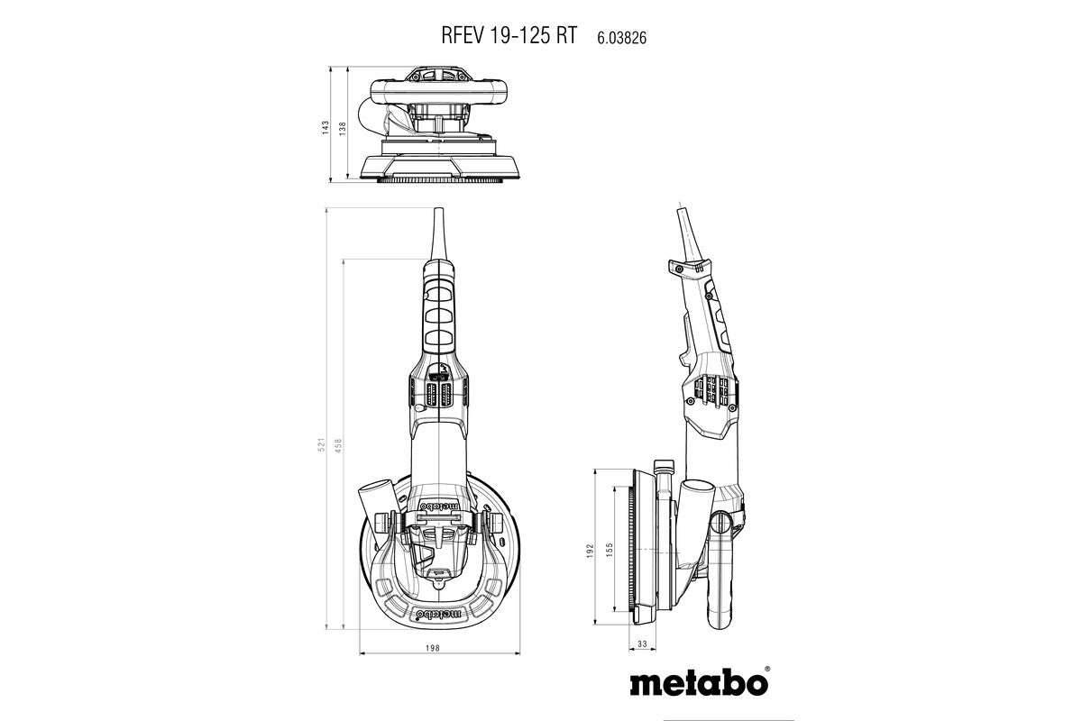 Metabo 5in Handheld Scarifier, RFEV 19-125 RT 603826760